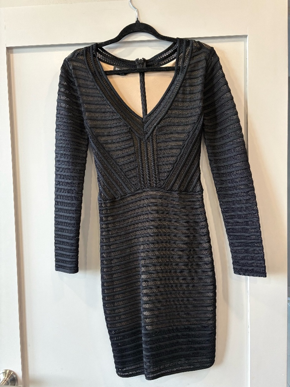 Bebe Black Bandage Bodycon Dress Size Small